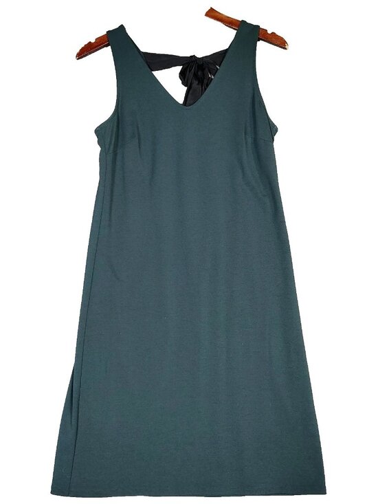 Banana Republic Dresses & Skirts - Banana republic Mini Dress Women's XS Forest Green V-Neck Back Tie Minimalist